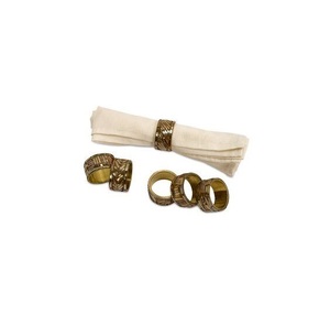 Anneau de serviette en métal adaptable, conçu pour divers thèmes de table, avec une construction robuste et une finition décorative. - Product Image 1