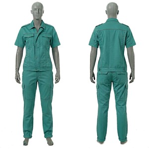Ensemble uniforme de travail pour femmes en coton sergé 280 GSM de qualité supérieure, orange, avec design à panneaux, broderie, impression par transfert thermique, logo personnalisé - Product Image 4