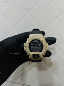 Custom VVS Moissanite Silver <b>Watch</b> Round Case Moissanite Digital <b>Watch</b> For Men Custom Hand <b>Set</b> Stones <b>Watch</b> - Product Image 1