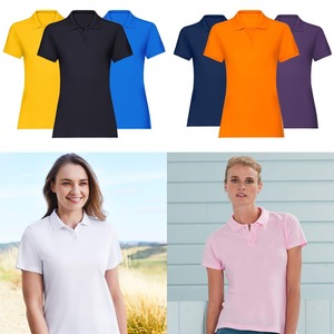 Polo uni respirant et confortable à manches courtes pour femme, style urbain - Product Image 3