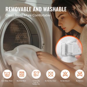 Colchón Eléctrico Térmico King Size de 78 x 80 Pulgadas con 1.5 Niveles de Calor y Apagado Automático de 10 Horas, Lavable a Máquina - Product Image 6