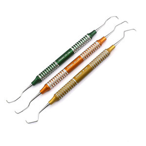 Lot de 7 Curettes Dentaires Gracey à Manche Creux, Instruments Dentaires Manuels Certifiés CE, Poignées Colorées, Acier Inoxydable, Soins Bucco-Dentaires, Double Usage - Product Image 5