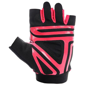 Gants de cyclisme demi-doigts noirs et roses en maille respirante unisexe pour l'été et le fitness - Product Image 6