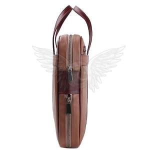 Sac pour ordinateur portable en cuir véritable, design durable, espace organisé pour une utilisation quotidienne et les documents de travail - Product Image 5