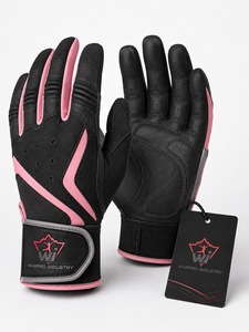 Baseball batting <b>gloves</b> with breathable fabric secure grip flexible fit padded palm durable stitching for training practice - Product Image 1