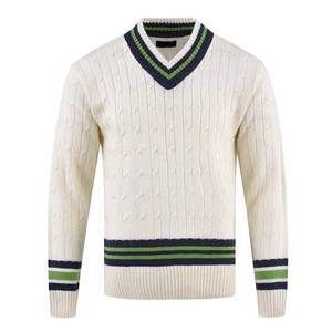 Suéter de Cricket de Invierno para Hombre, Personalizado al por Mayor, Cuello en V, Lana/Cachemira, Logotipo Frontal, Antipilling, Transpirable - Product Image 3