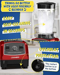 Blenders and Juicers Commercial Juice Mixer Belender Fruit <strong>Retro</strong> <strong>Smoothie</strong> <strong>Maker</strong> Electric Food Blender - Product Image 5