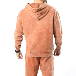 Conjunto Deportivo con Capucha para Hombre, Color Sólido, Pantalones de Algodón, Manga Larga, Ropa Casual de Otoño, Transpirable, Corte Regular, Cintura Elástica - Product Image 4