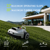 Tondeuse à gazon robotisée sans fil LOPKIN série L avec vision IA, navigation RTK et programmation par application pour l'entretien des jardins résidentiels