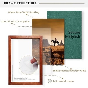 Handcrafted Walnut <b>Wood</b> <b>Picture</b> <b>Frame</b> 11x14 - Wholesale Photo <b>Frames</b> India - Product Image 5