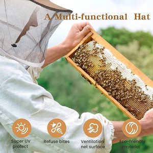 Traje de Apicultor Profesional con Capucha Redonda y Velo - Traje de Apicultura de Algodón Grueso con Protección Antipicaduras - Traje de Apicultor Profesional - Product Image 3