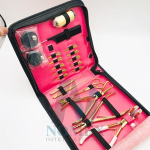Professional Nomex International Hair Extension Tools Kit Gold Surgical Grade Stainless Steel Clamp <b>Plier</b> Tape <b>Plier</b> 10 <b>Set</b> - Product Image 3