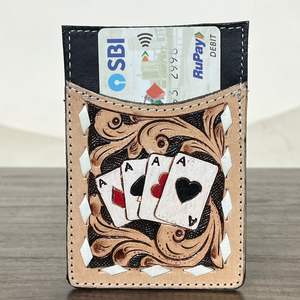 เคสใส่บัตรหนังวัวสำหรับทุกเพศ, กระเป๋าเงินสำหรับ2025หนังวัวเอซดีไซน์การ์ดที่ใส่บัตรขนาดเล็กน่ารักสำหรับทุกเพศ - Product Image 4