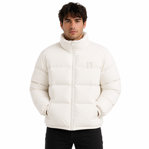 Vestes matelassées thermiques personnalisées pour hommes, col montant, fermeture éclair intégrale, vêtements d'extérieur décontractés d'hiver, streetwear rembourré, veste OEM pour l'extérieur - Product Image 1