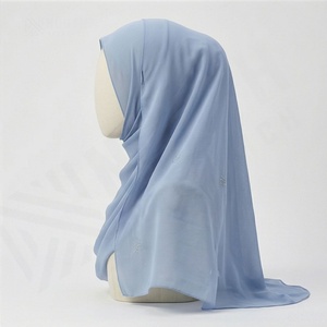 Tudung Bawal Cuadrado Personalizado con Estampado Floral y Animal, de Algodón Voile, Estilo Tradicional Musulmán, Pañuelo para Mujer, Hijab Suave y Amigable con la Piel - Product Image 3