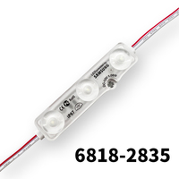 6818 20x IP67 étanche 2835 puce SMD 3 LED Module avec lentille rétro-éclairage ampoule lumière signe bande lampe DC 12V 1.08 watts pour l'extérieur