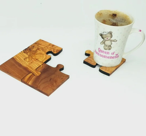 Sous-verre en bois personnalisable en taille avec logo sur mesure pour la maison, l'hôtel, le bureau, le café, le restaurant - Product Image 1