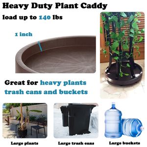 Paquete de 8 Soportes Rodantes para Plantas de Alta Resistencia de 12.2 Pulgadas, Color Marrón, para Interiores y Exteriores, con Ruedas para Macetas, Flores y Jardineras - Product Image 5