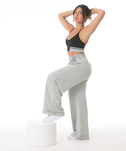Pantalon de jogging pour femme avec logo personnalisé, pantalon de survêtement délavé pour femme, marque privée, pour la gym et les loisirs, pantalon de jogging pour femme, pantalon de survêtement pour femme - Product Image 1