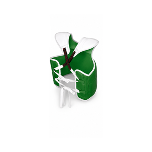 Protège-ventre unisexe en PU vert pour le taekwondo, équipement de protection pour l'entraînement aux arts martiaux - Product Image 2