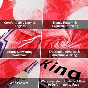 Conjunto de Uniforme de Baloncesto Personalizado con Impresión, Transpirable, de Secado Rápido, para Entrenamiento en Equipo - Product Image 6