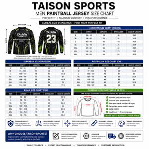เสื้อเจอร์ซีย์เพนท์บอลผู้ชาย พรีเมียม 220 กรัม โพลีเอสเตอร์อินเตอร์ล็อค สีน้ำเงินรอยัล ขาว ดำ ดีไซน์แผงสี  พิมพ์ลายดิจิตอลตามสั่ง ด้านหน้าระบายอากาศได้ดี - Product Image 2
