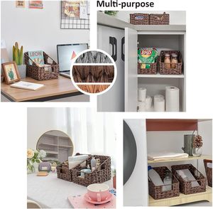 Caja de Almacenamiento Moderna y Ecológica de Jacinto de Agua Tejido con Asa, para Organización de Cocina y Baño, Paquete de 2 Piezas, Tendencia 2026 - Product Image 5