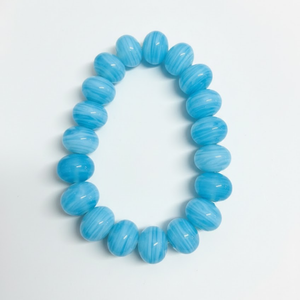 Cadena de Cristal Rondelle con Rayas Púrpuras |   Espaciador de Disco Pulido Hecho a Mano de 12-16mm para Pulseras de 8 Pulgadas, Proyectos Creativos de Joyería DIY - Product Image 1