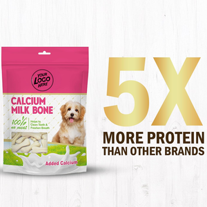 Friandises à mâcher pour chiens au lait et au calcium, enrichies en calcium, sans viande, complément alimentaire sûr et masticable pour animaux de compagnie, pour toutes les races, soin des os et de la santé dentaire, OEM ODM - Product Image 5