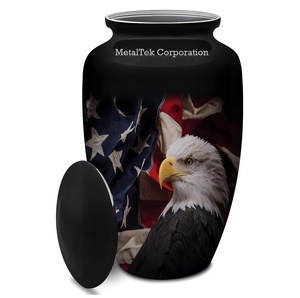 Handcrafted American Style Aluminum Cremation <b>Urn</b> for Human Adult Ashes <b>Large</b> Eagle Memorial Funeral <b>Urns</b> Metal Keepsake Jars - Product Image 6