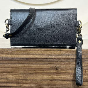 Vintage Western Style Hair On Hide Tooled Leather Shoulder <b>Crossbody</b> <b>Mini</b> <b>Bags</b> New Heart Design Artwork Clutches For Women's - Product Image 5