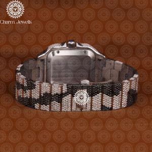 Charm Jewells – montre de luxe pour hommes, boîtier en acier inoxydable, cadran analogique en verre, mouvement mécanique de 40mm, résistant à l'eau, 10 bars - Product Image 5