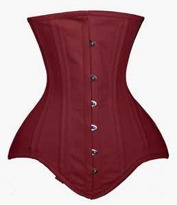 Corsé Overbust de Algodón Marrón con Doble Varillaje de Acero, Personalizable OEM al por Mayor, Forro de Algodón Negro, Cincher de Cintura para Uso Diario - Product Image 1