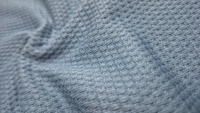 Tissu Kimono en Coton et Polyester Tricoté Respirant et Léger, Texturé Effet Popcorn, pour Hauts et Vestes de Loungewear, 240-250 GSM, Largeur 51 Pouces