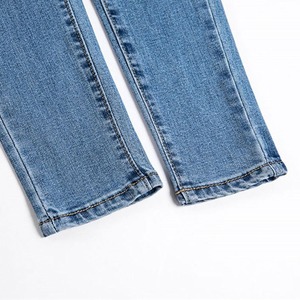 Fabricant OEM – Nouveaux pantalons en jean pour femme, taille mi-haute, respirants, couleur unie, pour l'été - Product Image 4