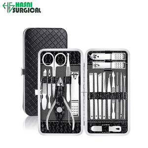 Top Quality Stainless Steel Surgical Checkered <b>Nail</b> Clipper Manicure Set & Catcher <b>Nail</b> <b>File</b> Scissors Pedicure Kit Surgical Tool - Product Image 2