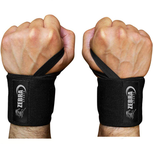 Custom Logo Lightweight High <b>Stretch</b> Elastic Padded Compression Gym Yoga Powerlifting Weightlifting Custom Made Wrist Band Wrist - Product Image 3