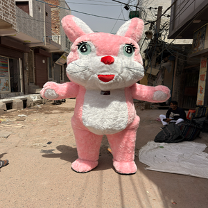 Costume de Mascotte Gonflable Lapin Rose SHIVA TAILOR Créatif Unisexe pour Adultes En Stock Conçu pour les Fêtes et les Expositions - Product Image 3