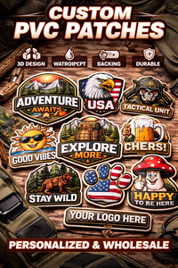 Patchs brodés personnalisés pour chapeaux |   Patch logo de 3 pouces |   Patchs personnalisés à coudre ou à thermocoller avec logo - Product Image 3