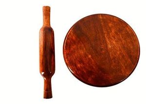 Rodillo de madera ligero y juego de chakla de mármol para amasar fácilmente roti y chapati, accesorios de cocina - Product Image 3