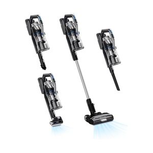 Aspirateur sans fil, aspirateur à manche pour la maison, poils d'animaux, tapis, sols durs, aspiration puissante, double phares LED, noir - Product Image 1