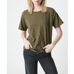 Camiseta de Manga Corta con Cuello Redondo y Corte Ajustado de Felpa para Mujer, Personalizable con Logotipo - Product Image 2