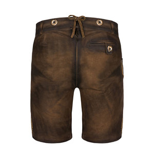 Pantalones Cortos Bávaros de Cuero Marrón para Hombre, Bordados, de Cintura Alta, Casuales, Tipo Bermuda, Impermeables, Transpirables, con Logotipo Frontal, de Poliéster Sólido - Product Image 3