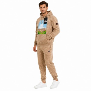 Ensemble de fitness imprimé pour homme, Survêtement imprimé pour homme, Ensemble de détente imprimé pour homme, Survêtement zippé imprimé pour homme, Sweat à capuche imprimé pour homme - Product Image 6
