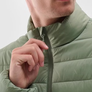 Manteau d'hiver pour homme, veste matelassée unie, nouvelle fermeture éclair, veste matelassée décontractée chaude à capuche, fabricant - Product Image 5