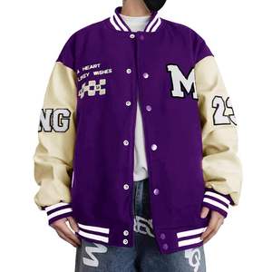 Custom Varsity <b>Jacket</b> <b>Men</b>’s Letterman <b>Jacket</b> Baseball Bomber <b>Jacket</b> College Streetwear <b>Jacket</b> OEM ODM Wholesale Manufacturer - Product Image 1