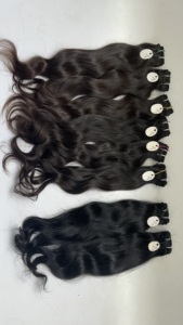 Extensiones de Cabello Humano Virgen Indio RVHHE Sedoso y Liso con Ondas Suaves para Máquina de Encaje de Doble Trama - Product Image 4