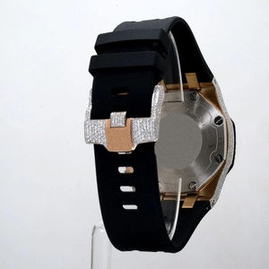 Reloj de Lujo para Hombre, Edición Limitada, Estilo Hip Hop Vintage, con Correa Negra, Reloj de Cuarzo de Diseñador, Reloj de Moda RM con Moissanita - Product Image 3