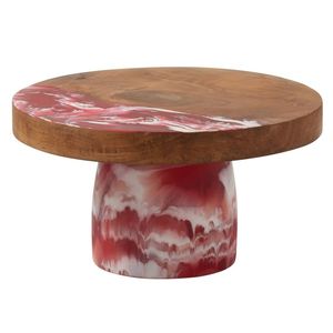 ฐานวางเค้กไม้เรซิ่นทรงกลม ทำมือ สำหรับเสิร์ฟขนมหวาน ตกแต่งโต๊ะ - Product Image 6