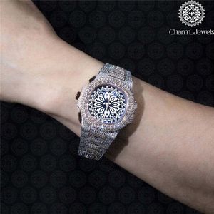 Charm Jewels Luxury Stainless Steel <b>Watch</b> 42mm Analog Quartz Sapphire Crystal <b>Diamond</b> Bezel Folding Clasp Women - Product Image 2